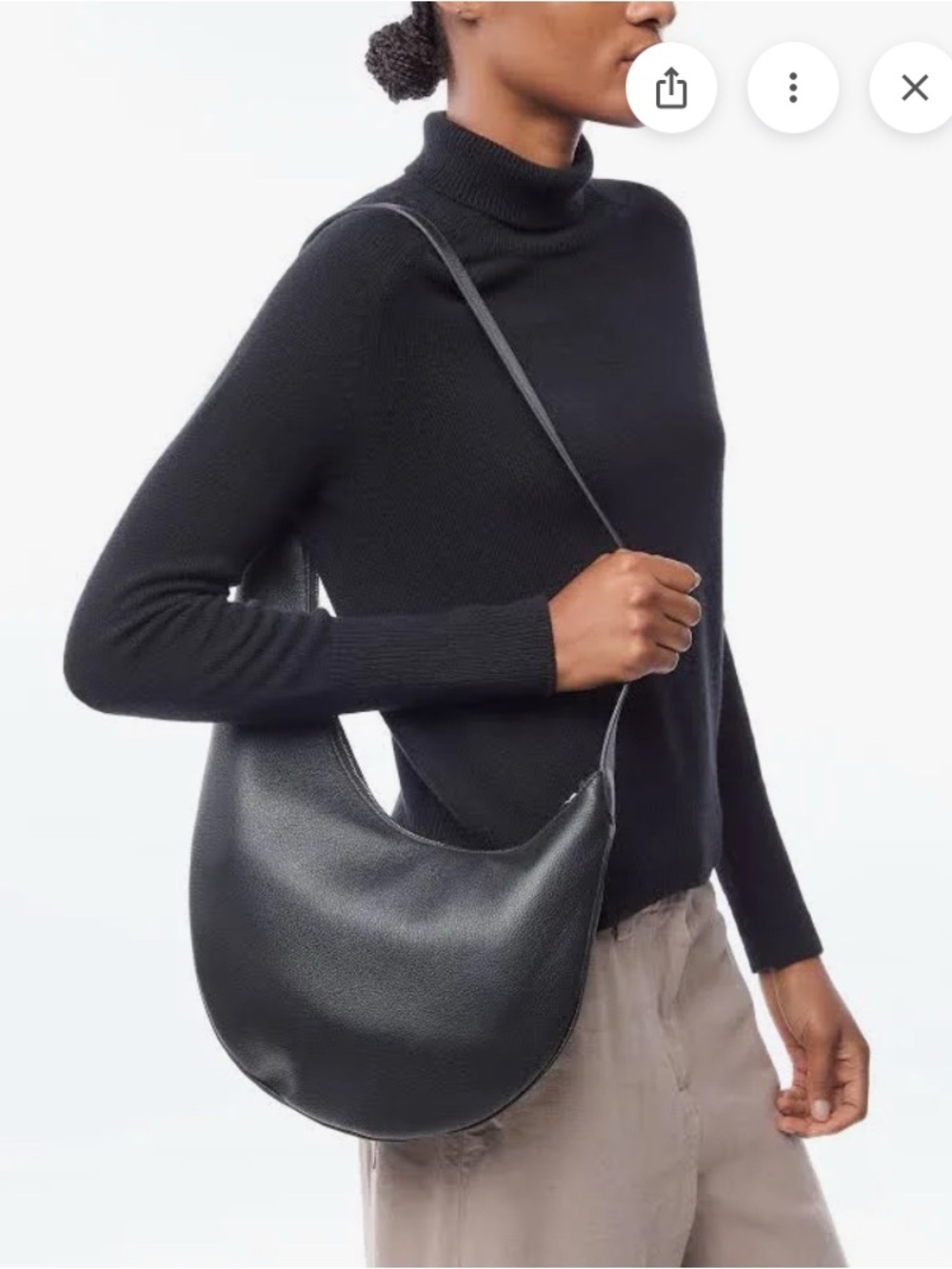 AESTHER EKME Black Lune Hobo Bag